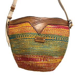 Lined Sisal Bag - Red/Green/Yellow