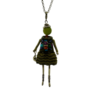 French Doll Necklace - Olive